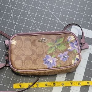 Coach Floral Brown Crossbody Bag